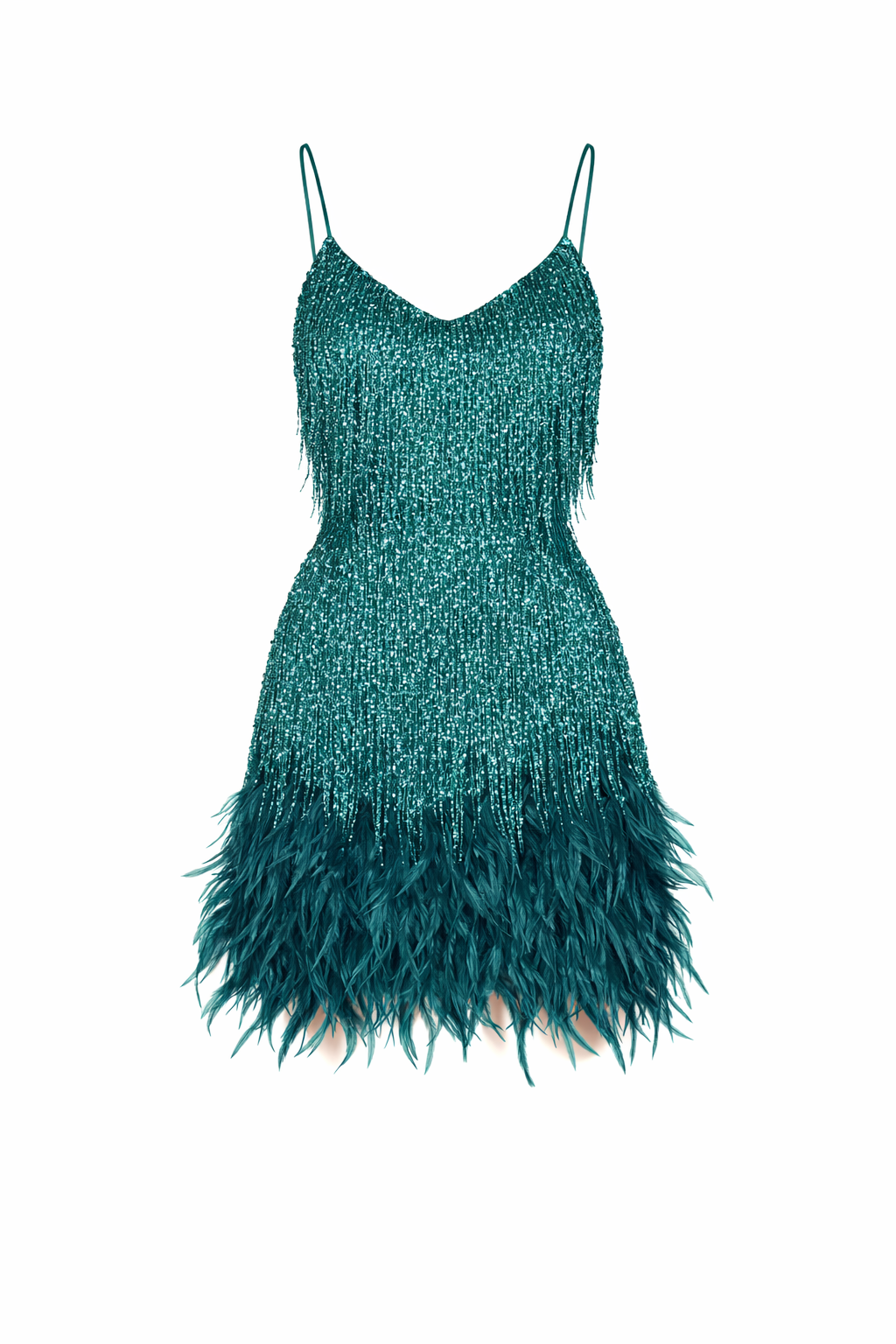 Paloma Feather Tassel Mini Dress