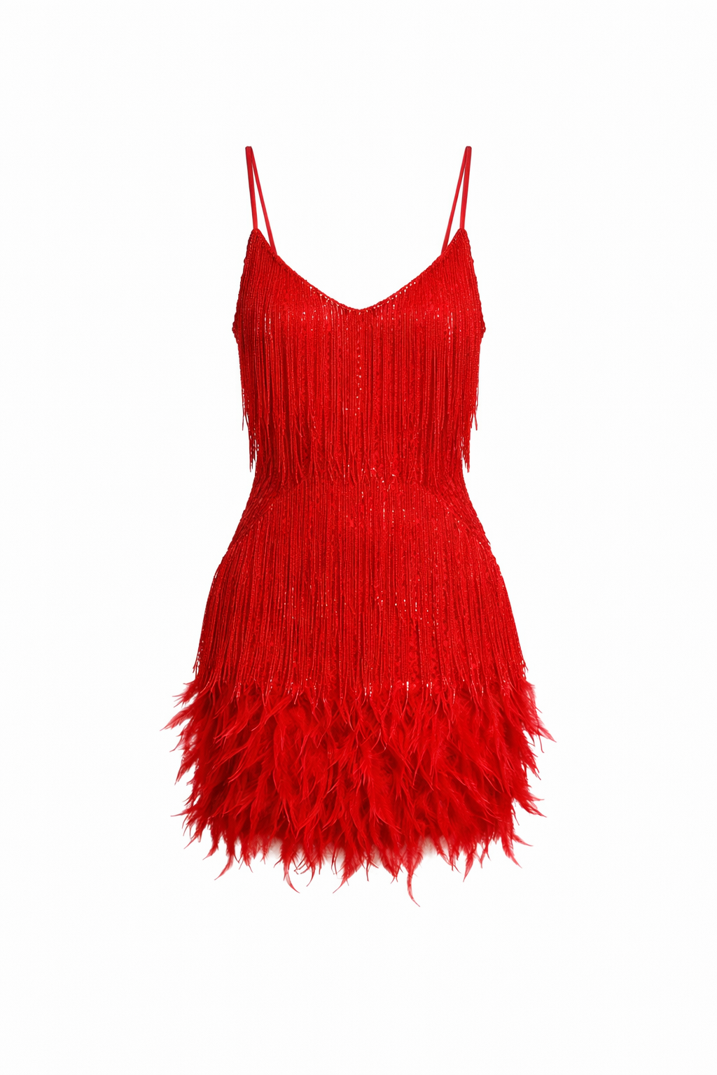 Paloma Feather Tassel Mini Dress
