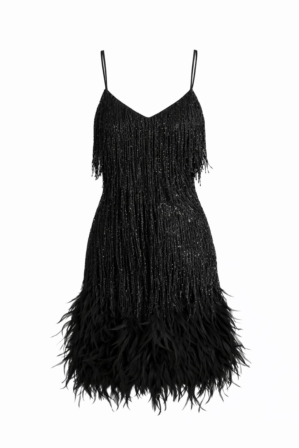 Paloma Feather Tassel Mini Dress