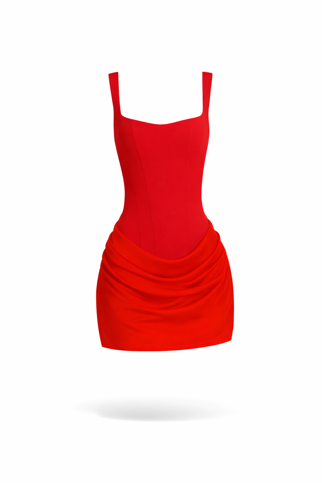 Siena Mini— Corset Bodice Draped Skirt Dress