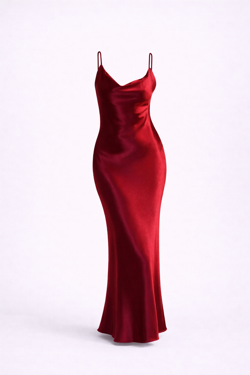 Midas Slip Gown — Cowl Neck Satin Maxi in Gold