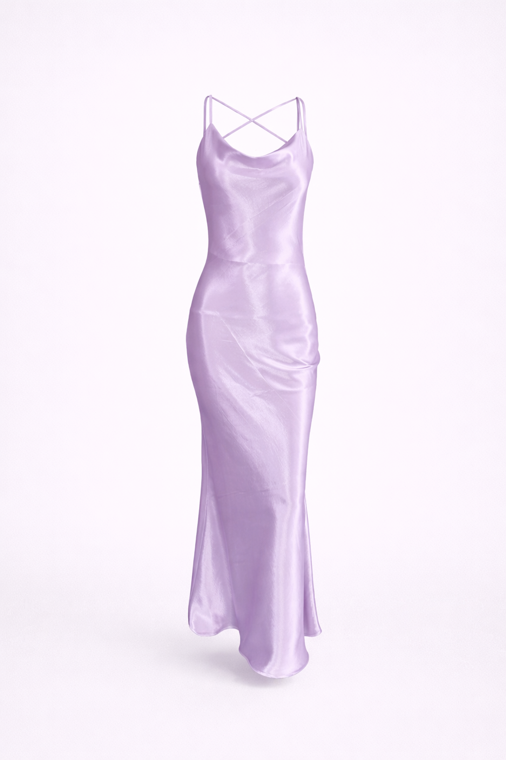 Midas Slip Gown — Cowl Neck Satin Maxi in Gold