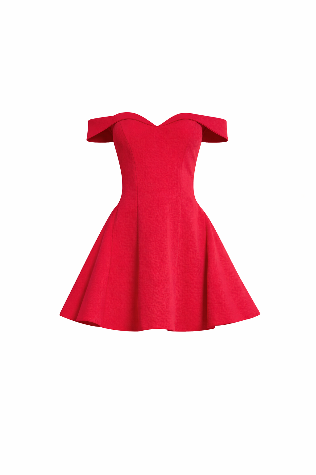 Coco Mini Dress— Off-Shoulder Contrast Trim Skater Dress