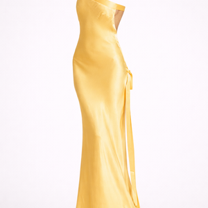 Provence Gown  — One-Shoulder Satin with Open Back