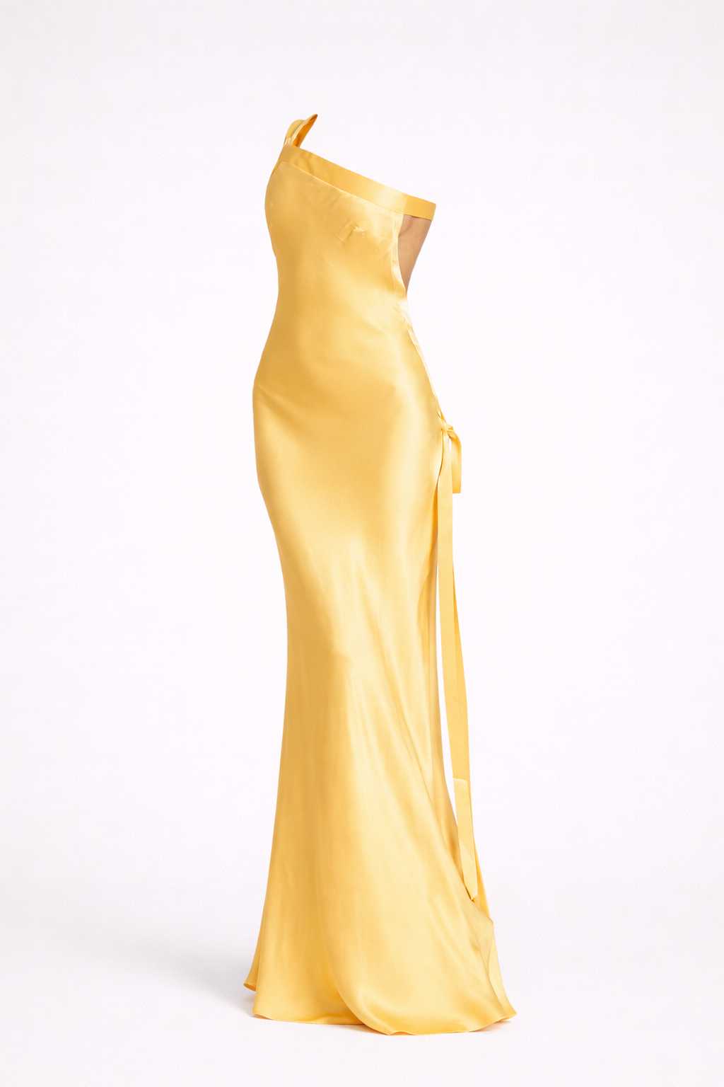 Provence Gown  — One-Shoulder Satin with Open Back