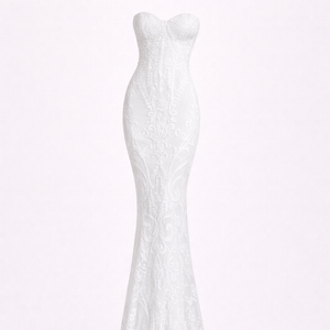 BAROQUE GOWN — Strapless Sequin Embroidered Mermaid Dress