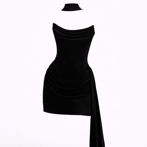 Bianca Cowl Neck Corset Mini  Dress