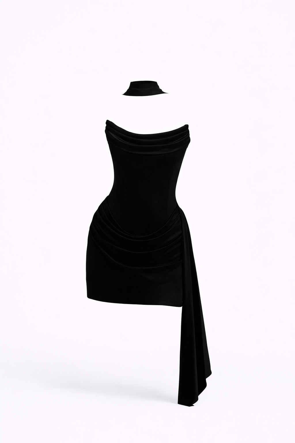 Bianca Cowl Neck Corset Mini  Dress