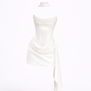 Bianca Cowl Neck Corset Mini  Dress
