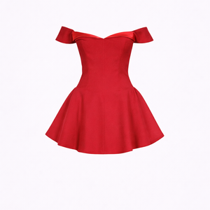 Palermo Mini — Off-Shoulder Sweetheart Skater Dress