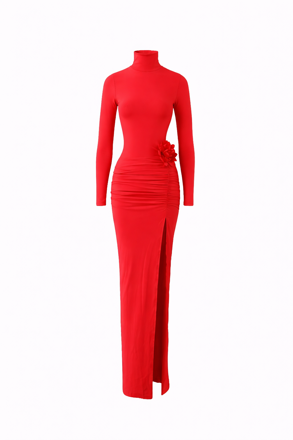 Camelia Gown — High-Neck Long Sleeve Maxi Dress