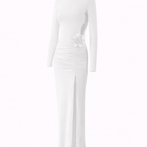 Camelia Gown — High-Neck Long Sleeve Maxi Dress