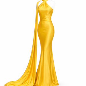 Sienna One-Shoulder Draped Satin Gown