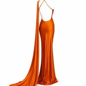 Sienna One-Shoulder Draped Satin Gown