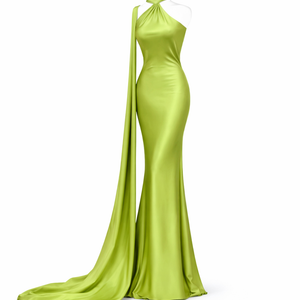 Sienna One-Shoulder Draped Satin Gown