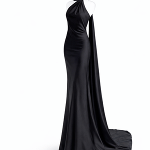 Sienna One-Shoulder Draped Satin Gown