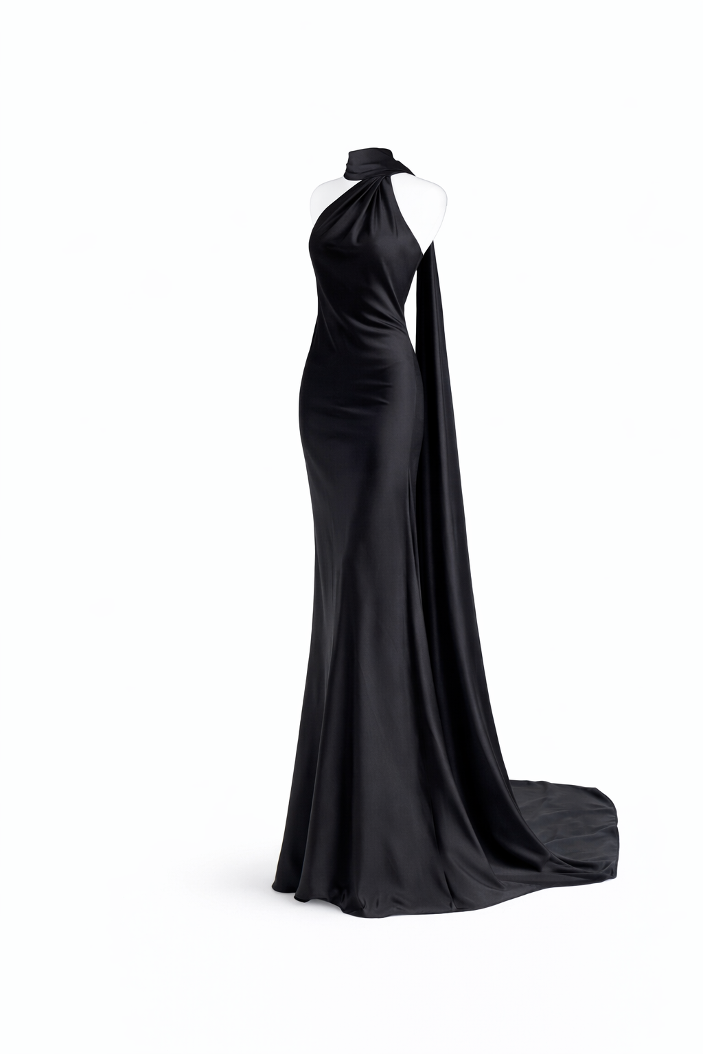 Sienna One-Shoulder Draped Satin Gown