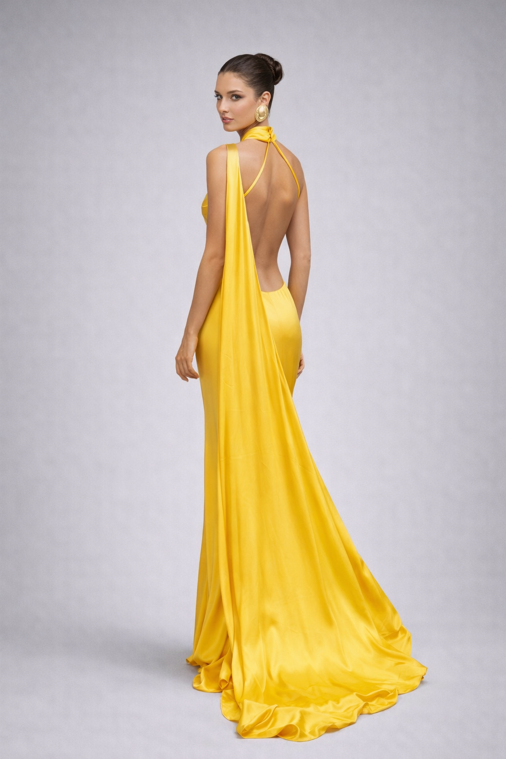Sienna One-Shoulder Draped Satin Gown