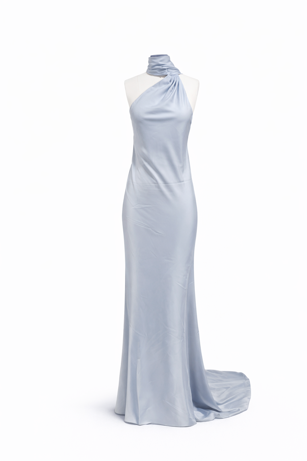 Sienna One-Shoulder Draped Satin Gown
