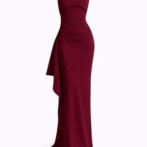 Olivia Strapless High-Slit Maxi Gown