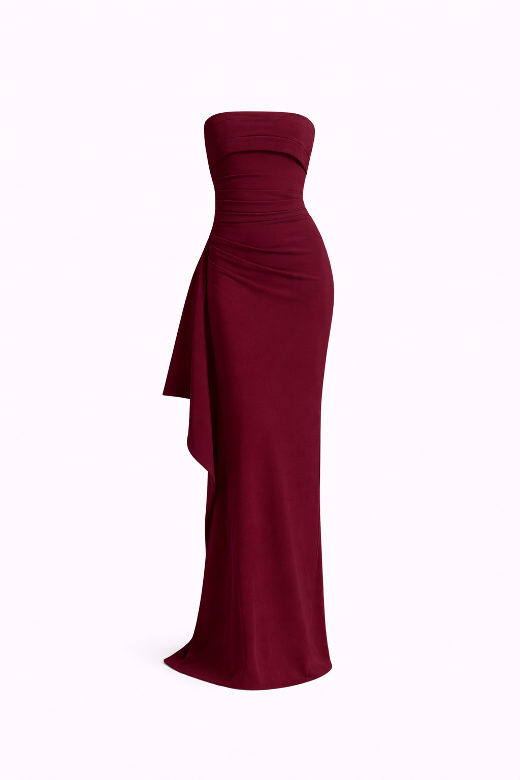 Olivia Strapless High-Slit Maxi Gown