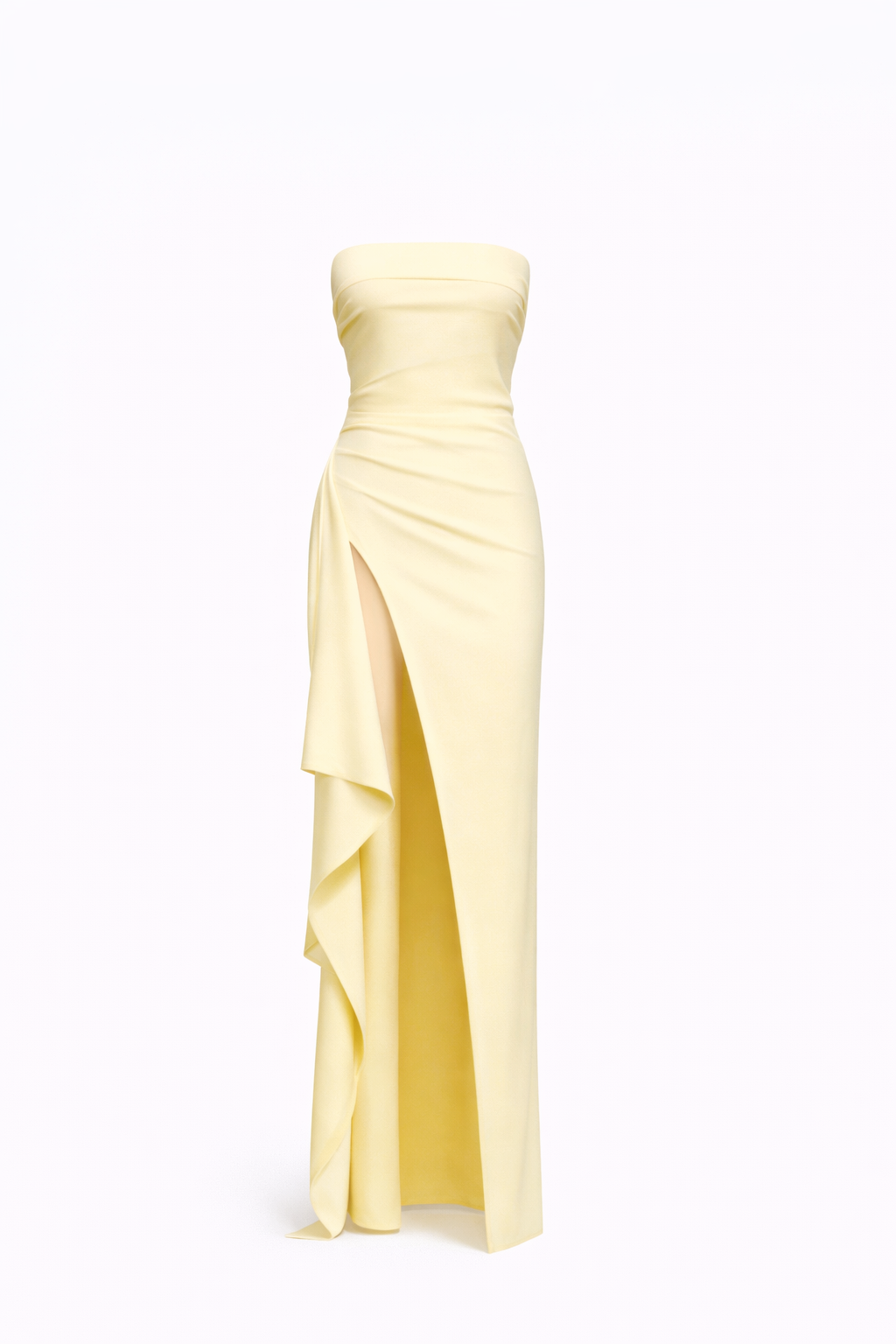Olivia Strapless High-Slit Maxi Gown