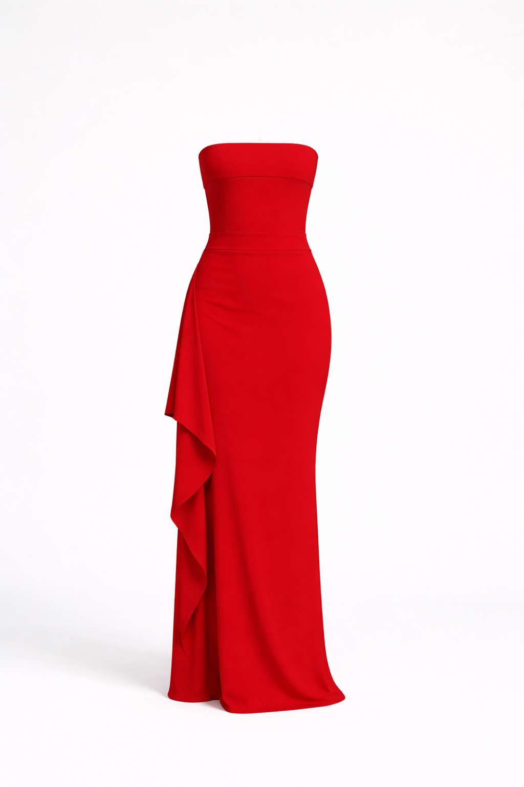 Olivia Strapless High-Slit Maxi Gown