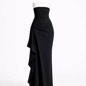 Olivia Strapless High-Slit Maxi Gown