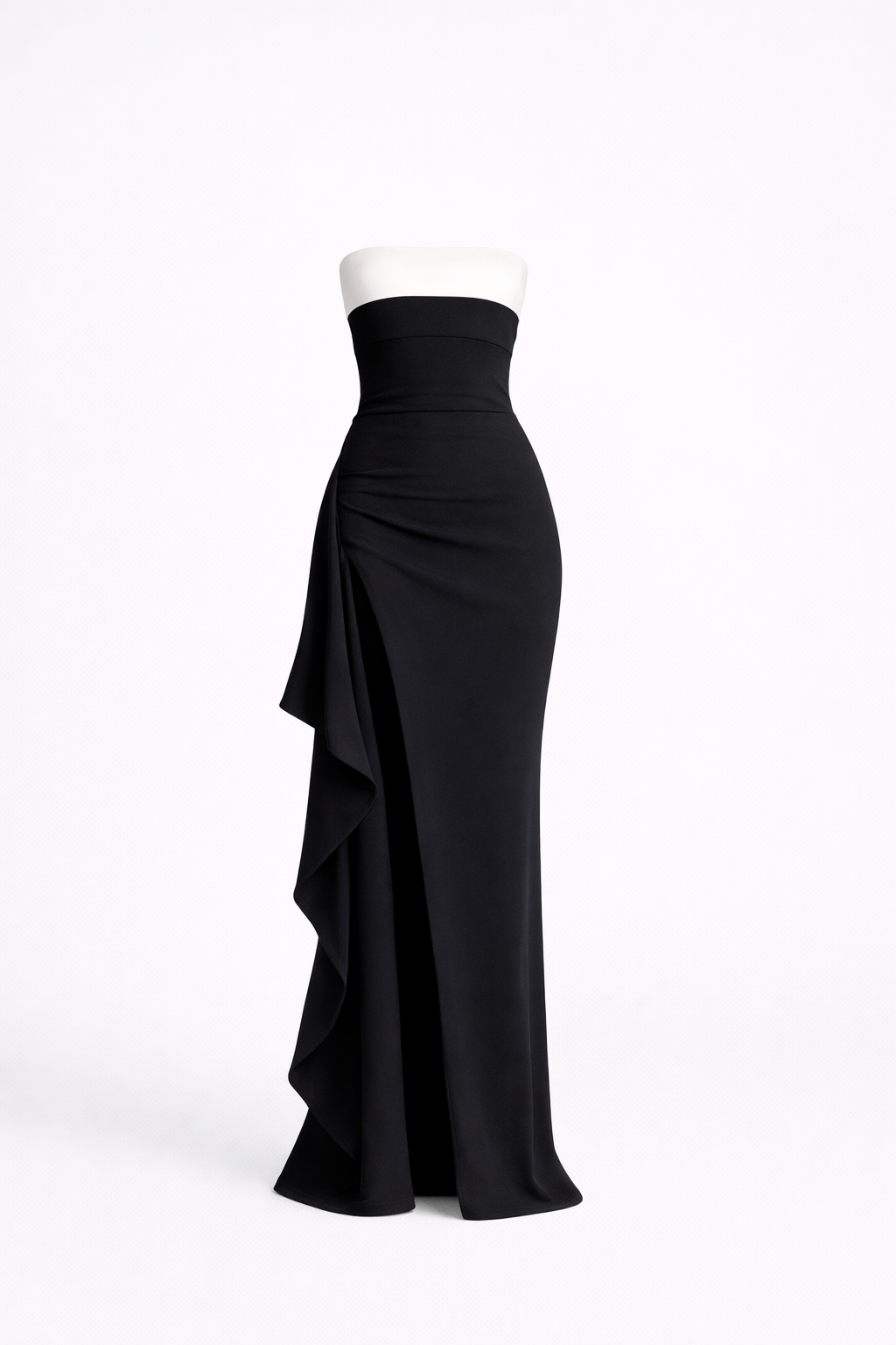 Olivia Strapless High-Slit Maxi Gown
