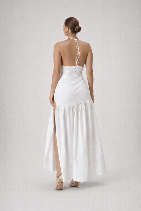 Santorini Halter Wrap Maxi Dress
