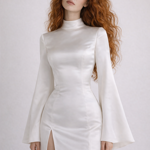 Monroe Satin Cape Mini Dress