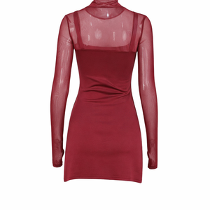 Eloise Mesh Panel Mini Dress