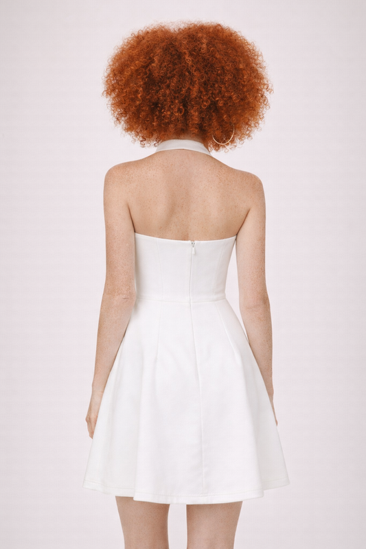 Amalfi Halter Fit-and-Flare Mini Dress