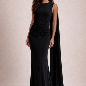 Virelle Drape Backless Dress Gown