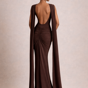 Virelle Drape Backless Dress Gown