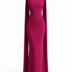 Virelle Drape Backless Dress Gown