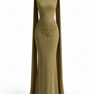 Virelle Drape Backless Dress Gown