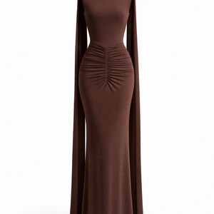 Virelle Drape Backless Dress Gown