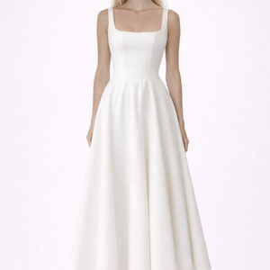 PORTOFINO DRESS — Square-Neck Midi with Full Circle Skirt