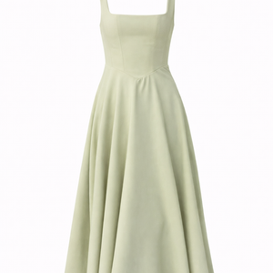 PORTOFINO DRESS — Square-Neck Midi with Full Circle Skirt