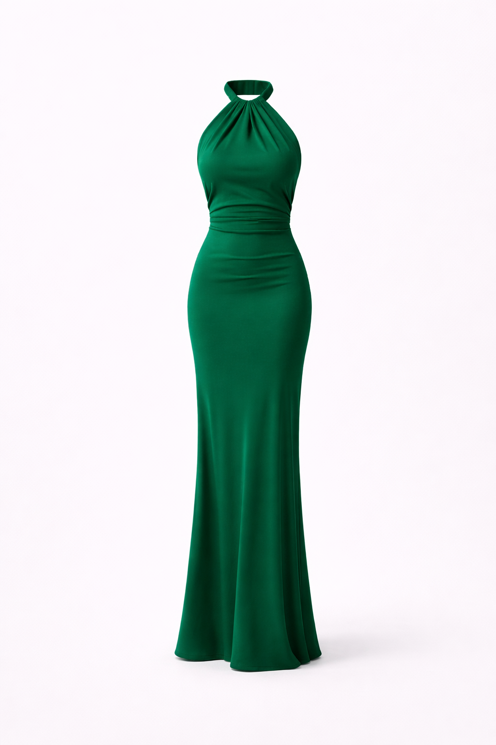 THE TULUM HALTER GOWN — Twisted Neckline Backless Maxi