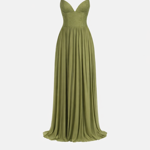 ELARA DRESS — Backless Halter Pleated Gown
