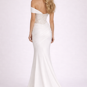 ALBA DRESS — Draped Strapless Maxi