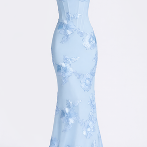 AURELIE MAXI — Floral Embroidered Evening Dress
