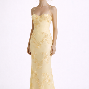 AURELIE MAXI — Floral Embroidered Evening Dress
