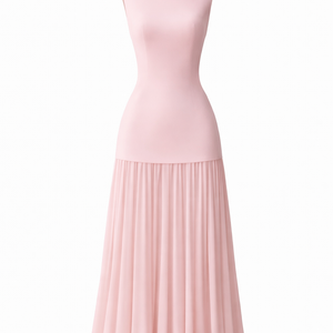 FLORENCE DRESS — Sleeveless Bodice with Pleated Maxi Skirt