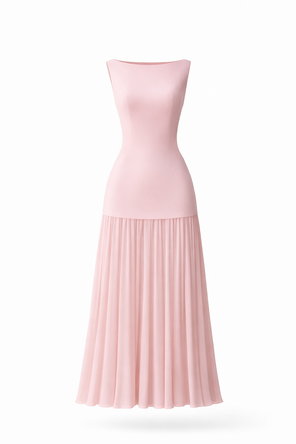 FLORENCE DRESS — Sleeveless Bodice with Pleated Maxi Skirt