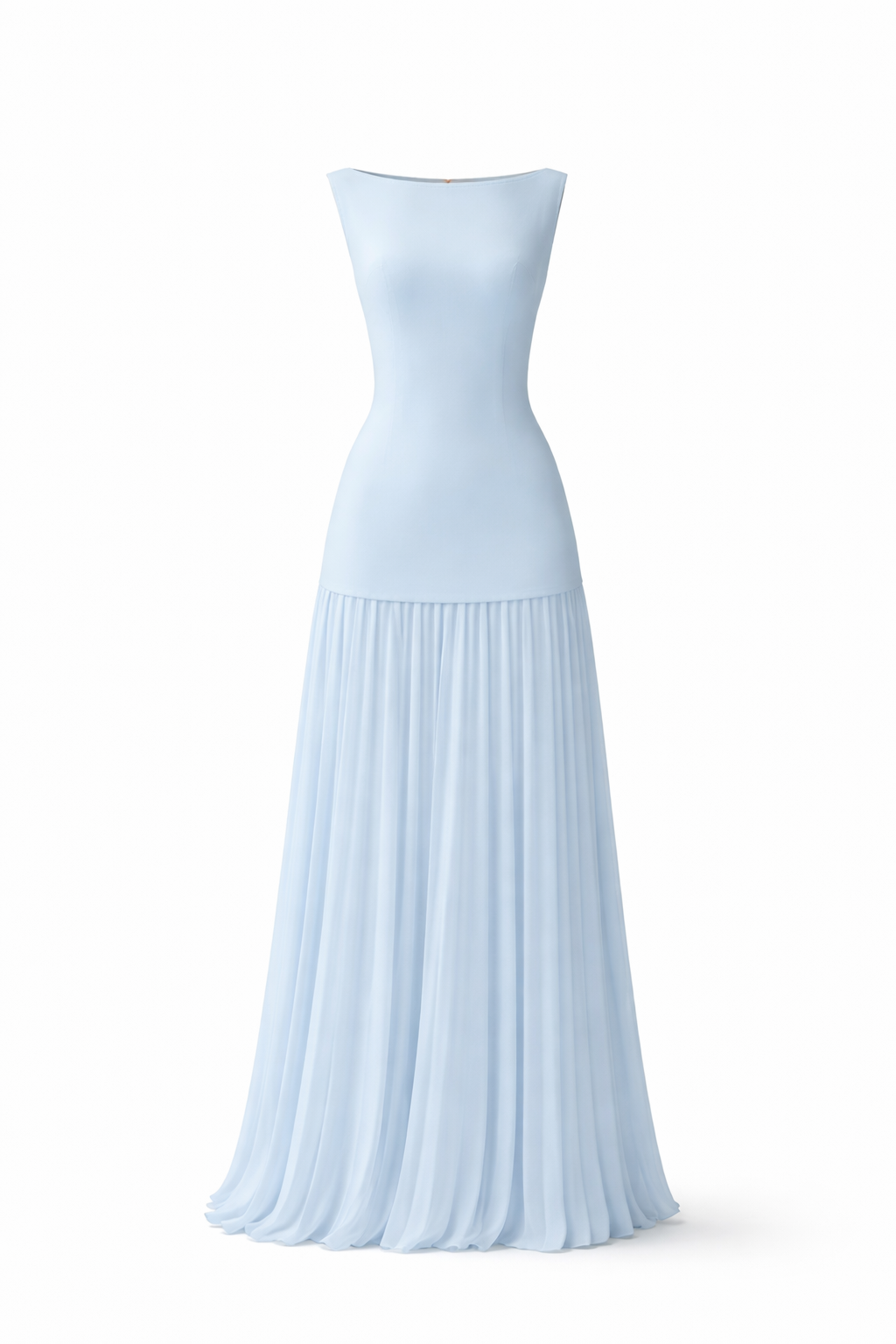 FLORENCE DRESS — Sleeveless Bodice with Pleated Maxi Skirt