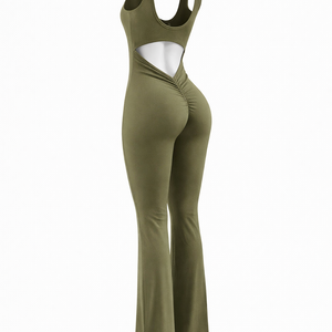 KAIA BODYSUIT — Seamless Sculpting Flare-Leg One-Piece