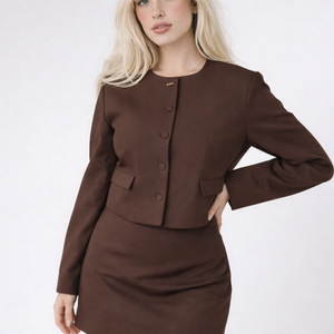 ÉLAN MINI SUIT SET — Tailored Jacket & Skirt Set